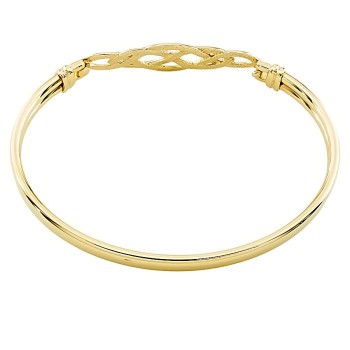 9ct gold Hollow Hook Bangle